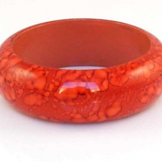 Marble Finish Chunky Bangle, Red
