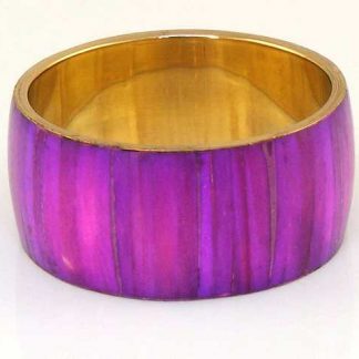 Handmade Striped Chunky Bangle, Purple