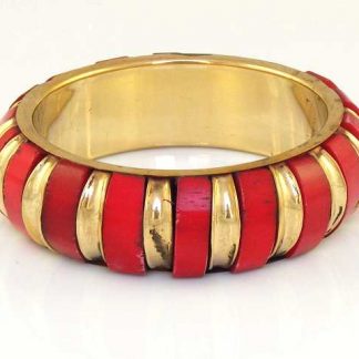 Ethnic Style Hand Crafted Chunky Bangle, Red