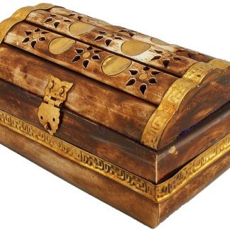 Brass Inlaid Marble Finish Box