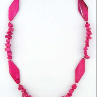 Diamond Style Marble Effect Beads Necklace, Pink