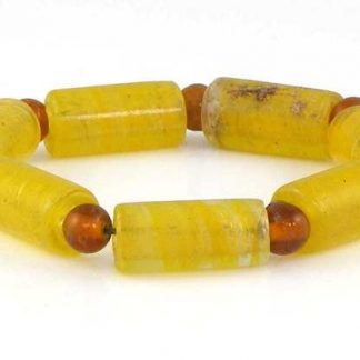Cylindrical Yellow Beads Fashion Bracelet