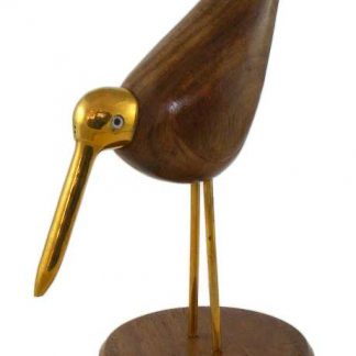 Brass & Wood Bird Figurine